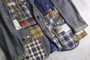 "Re:make" mixed fabric tweed tailored jacket