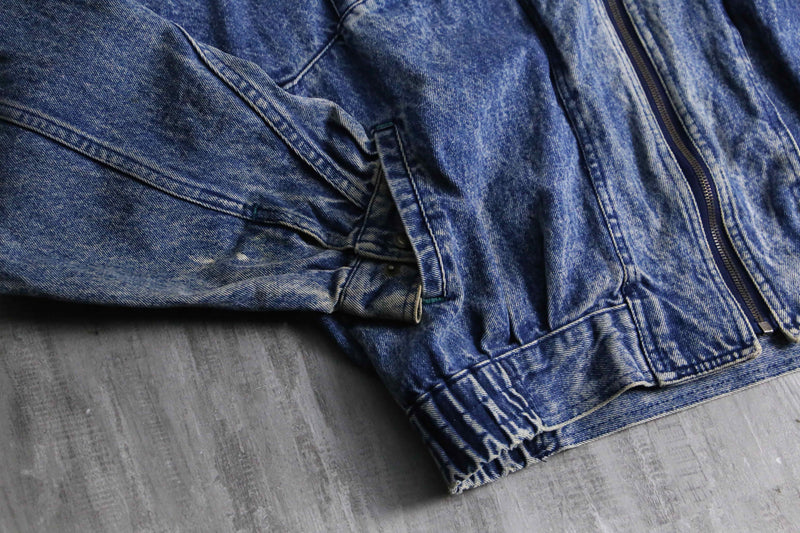late 1980-90s chemical wash denim blouson