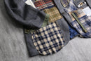 "Re:make" mixed fabric tweed tailored jacket