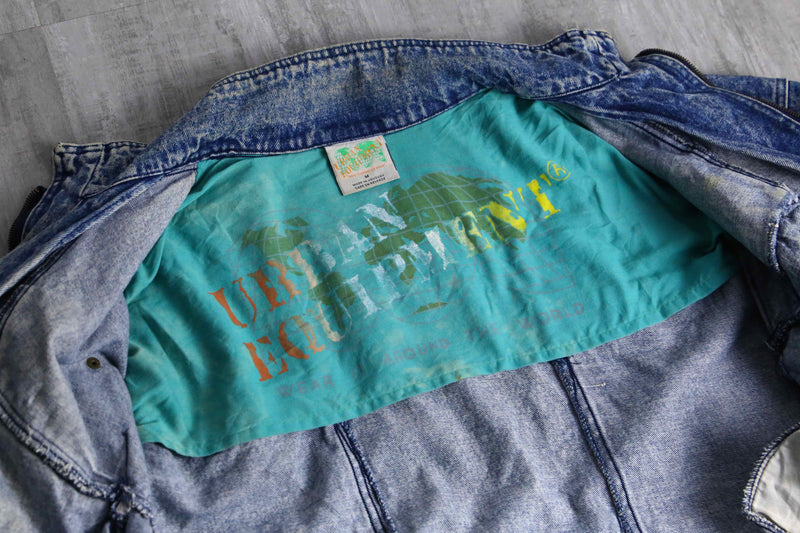 late 1980-90s chemical wash denim blouson