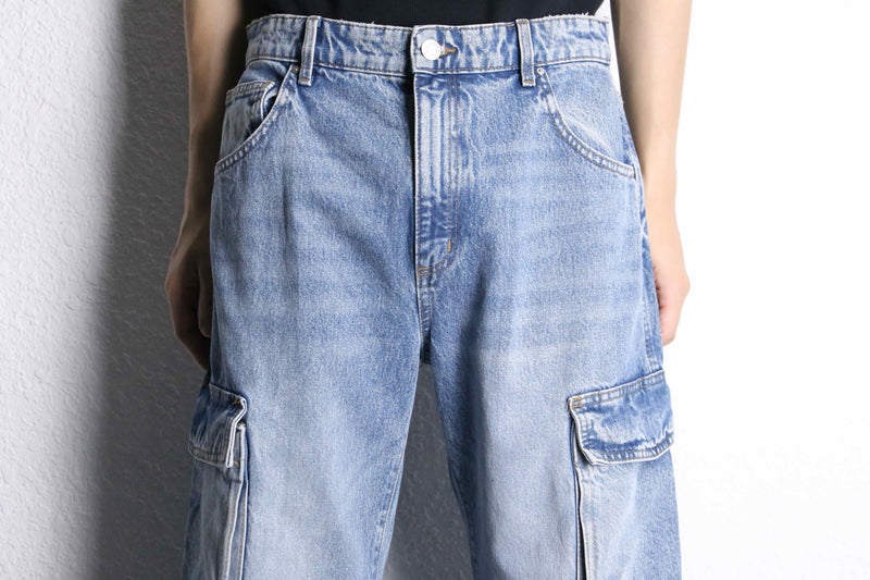 4pocket buggy straight denim cargo