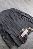 "Re:make" mixed fabric tweed tailored jacket
