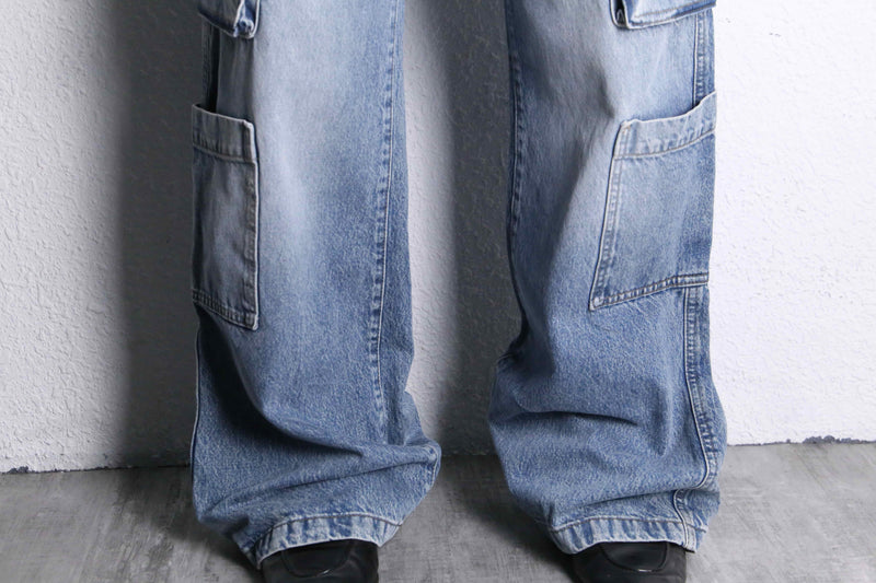4pocket buggy straight denim cargo