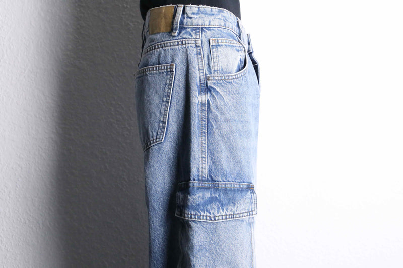 4pocket buggy straight denim cargo