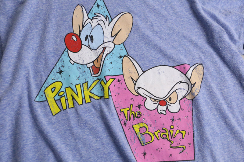 “Pinky and the Brain” print ringer tee