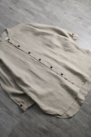 1990s FLAX by Jeanne Engelhart band color stripe linen shirt