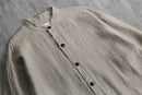 1990s FLAX by Jeanne Engelhart band color stripe linen shirt