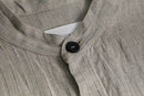 1990s FLAX by Jeanne Engelhart band color stripe linen shirt
