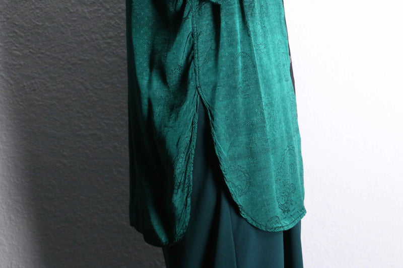 90's switching jacquard rayon shirt
