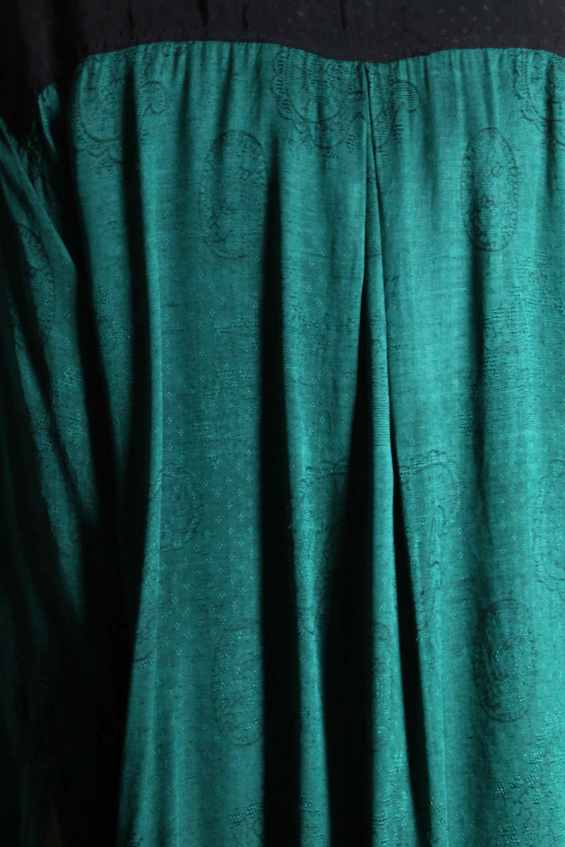 90's switching jacquard rayon shirt