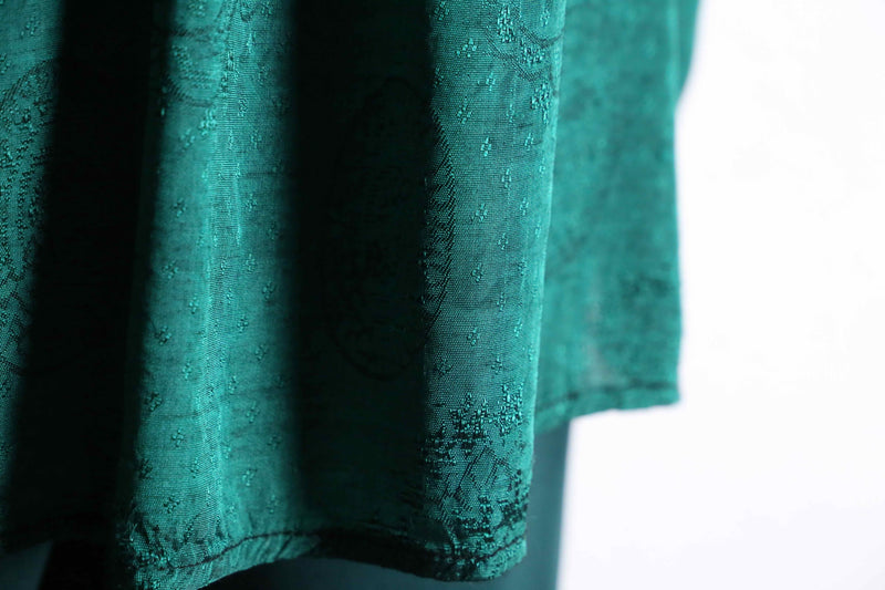 90's switching jacquard rayon shirt