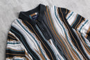 "Abercrombie & Fitch" textured stripe knit polo