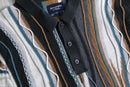 "Abercrombie & Fitch" textured stripe knit polo