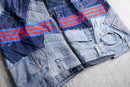 "Re:make" track baggy denim pants