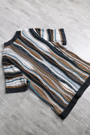 "Abercrombie & Fitch" textured stripe knit polo