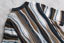 "Abercrombie & Fitch" textured stripe knit polo