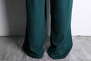 subdued green wide easy pants