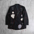 "Re:make" leather patchwork hand stitch design jacket