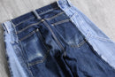 "Re:make" track baggy denim pants