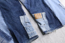 "Re:make" track baggy denim pants