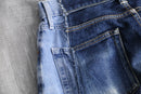 "Re:make" track baggy denim pants