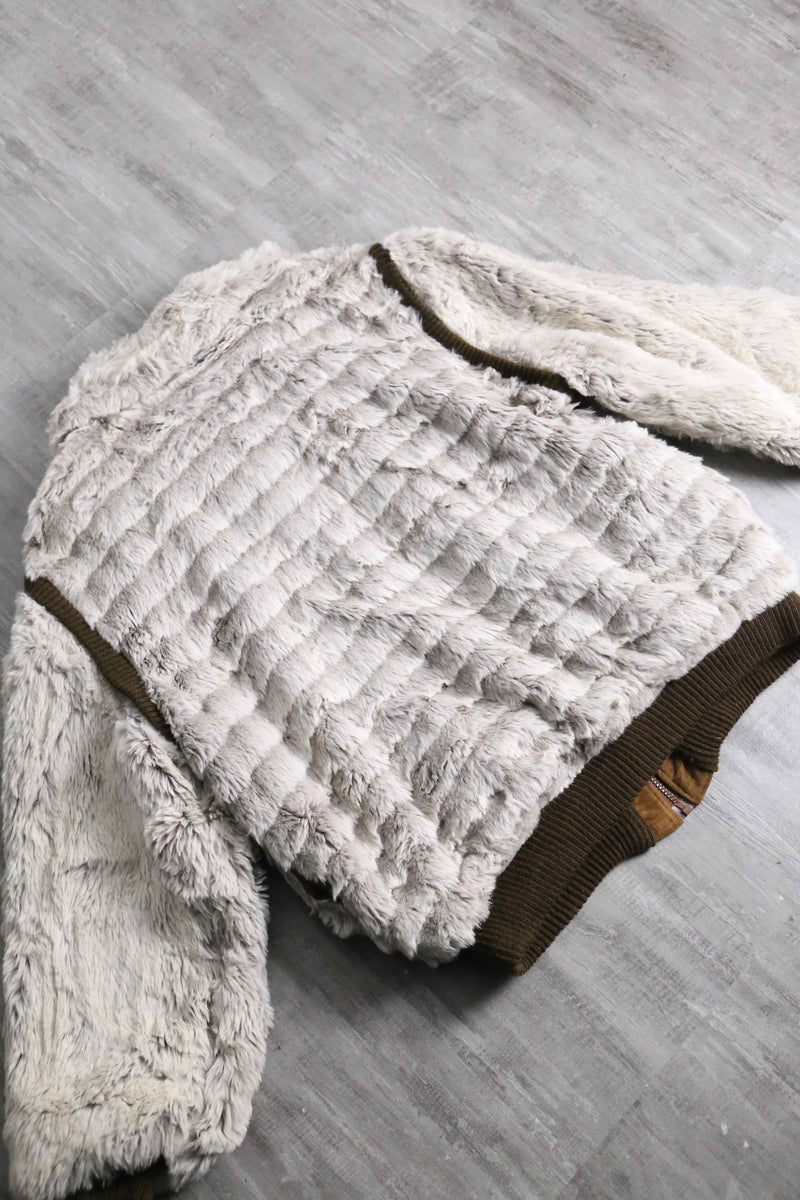 1980-90s faux suede switch fur blouson