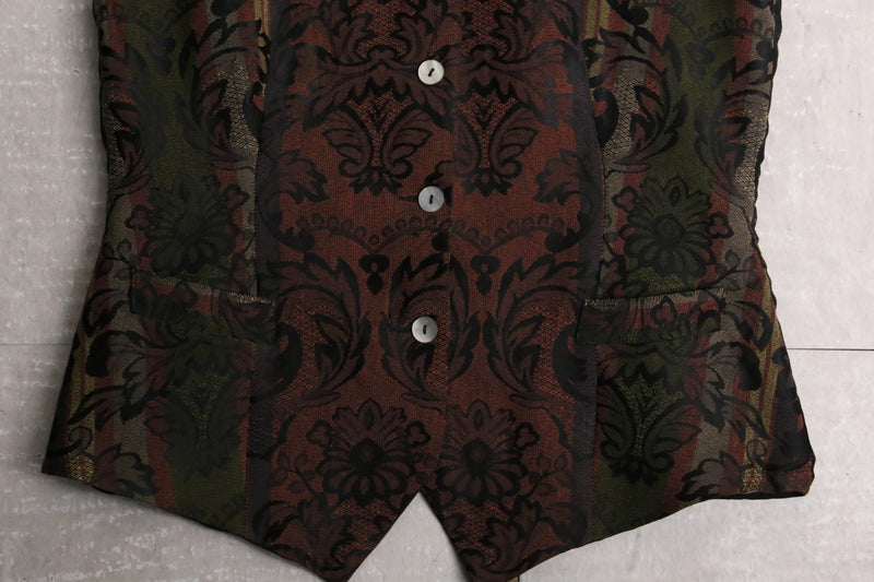dark tone jacquard design vest