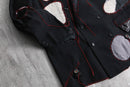 "Re:make" leather patchwork hand stitch design jacket