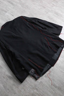 "Re:make" leather patchwork hand stitch design jacket