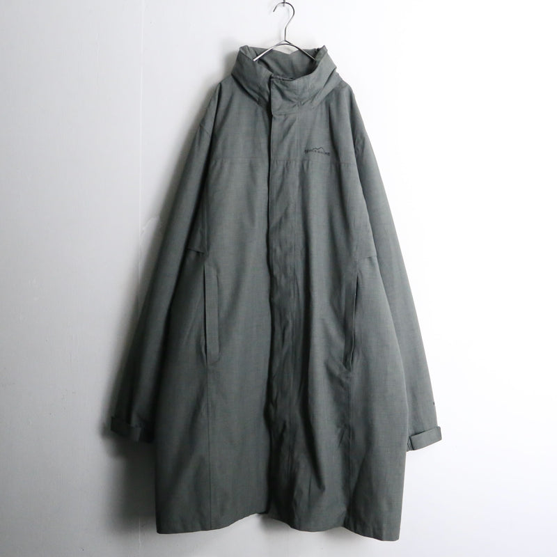 "Eddie Bauer" glay color nylon long coat