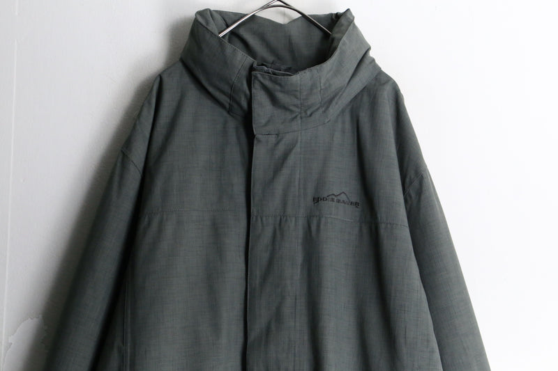 "Eddie Bauer" glay color nylon long coat