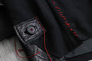 "Re:make" leather patchwork hand stitch design jacket