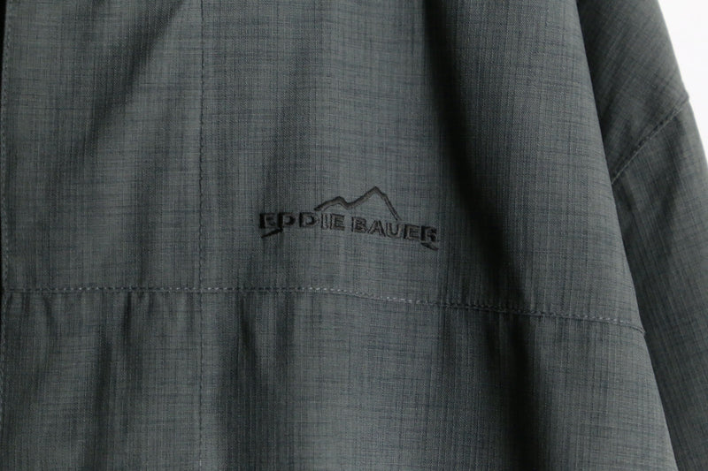 "Eddie Bauer" glay color nylon long coat