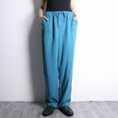 turquoise color lyocell easy pants