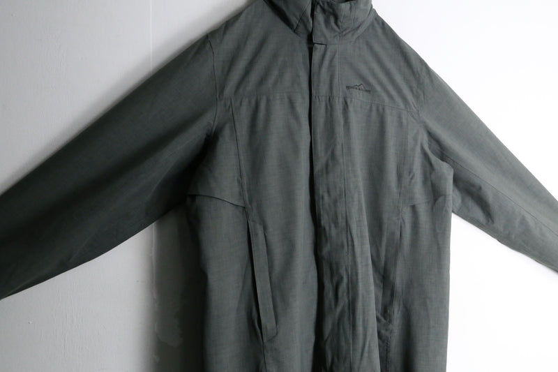 "Eddie Bauer" glay color nylon long coat