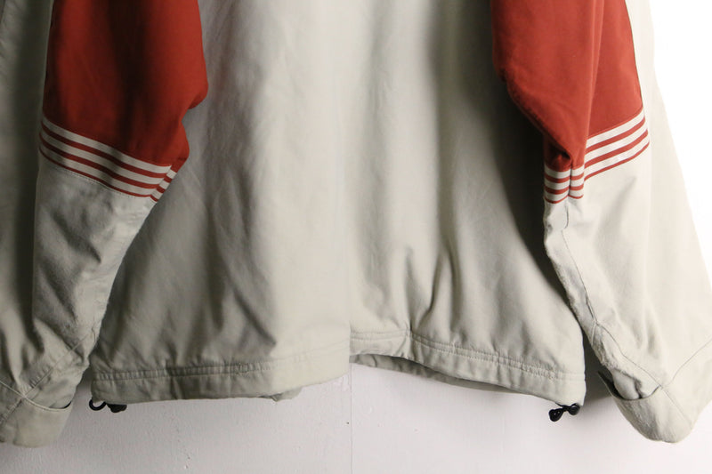 "adidas" stand neck 2tone nylon jacket