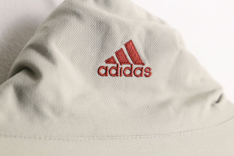 "adidas" stand neck 2tone nylon jacket