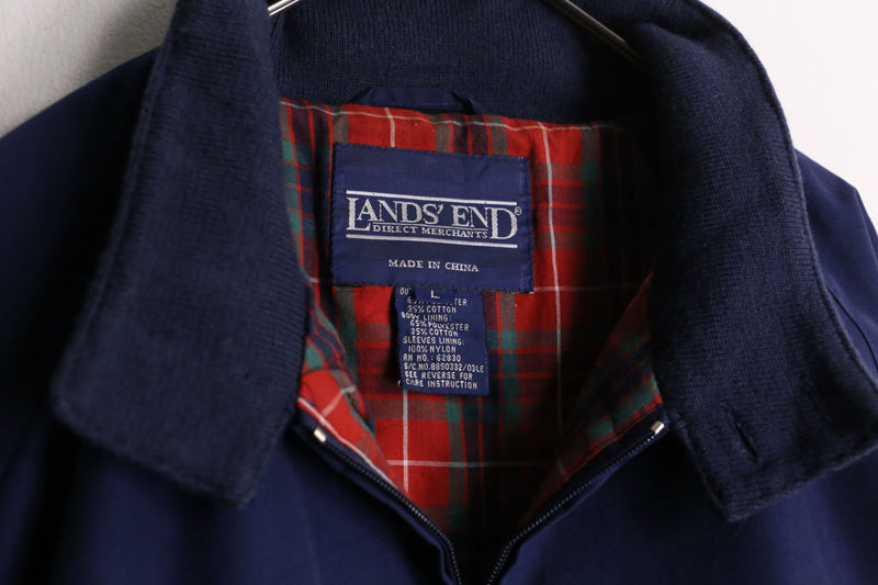 “LANDS’END” navy harrington  jacket