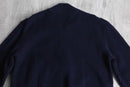 dark navy color switching knit blouson