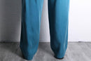 turquoise color lyocell easy pants