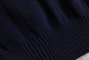 dark navy color switching knit blouson