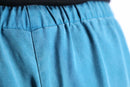 turquoise color lyocell easy pants