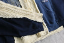 "Re:make" fisherman knit docking jacket