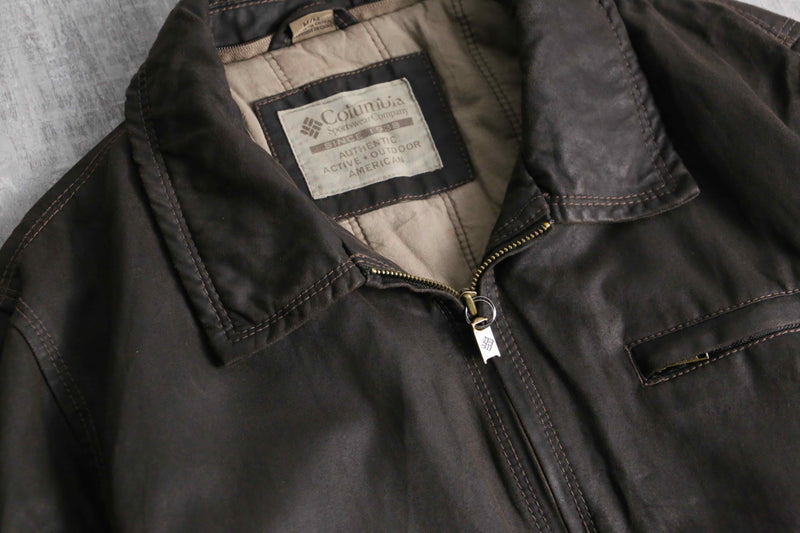 1990-00s Columbia cotton poly zip jacket
