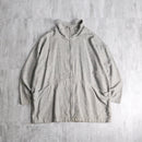 linen×cotton chambray zip-up jacket
