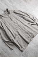 linen×cotton chambray zip-up jacket