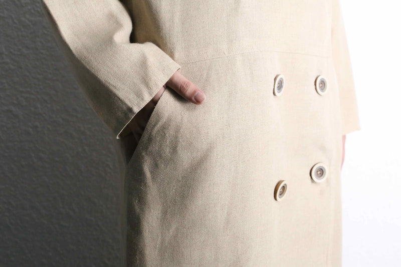 Ivory linen coat
