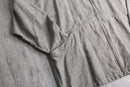 linen×cotton chambray zip-up jacket