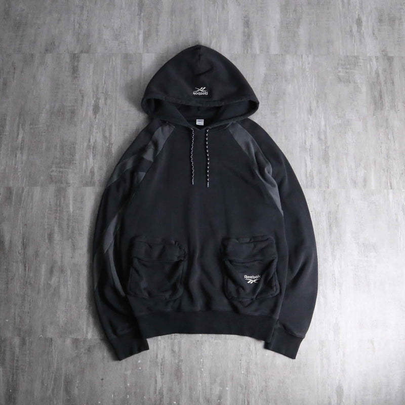 2000s Reebok technical asymmetry hoodie
