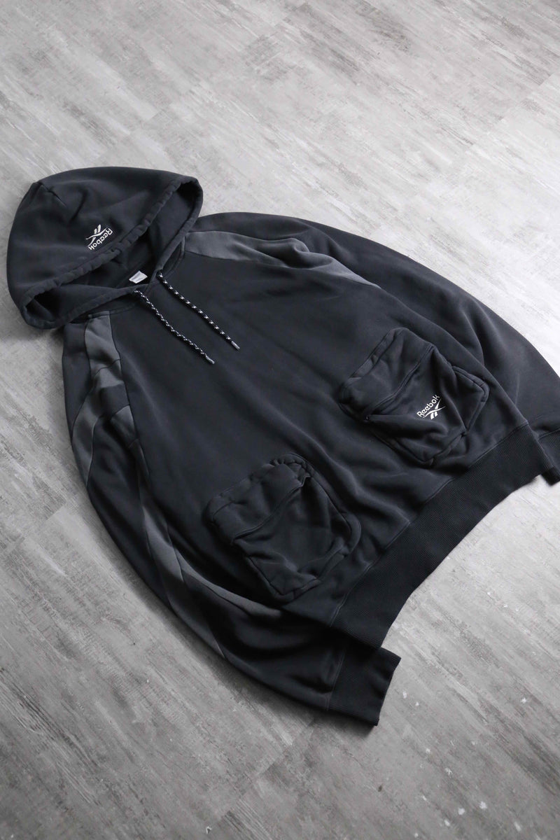 2000s Reebok technical asymmetry hoodie